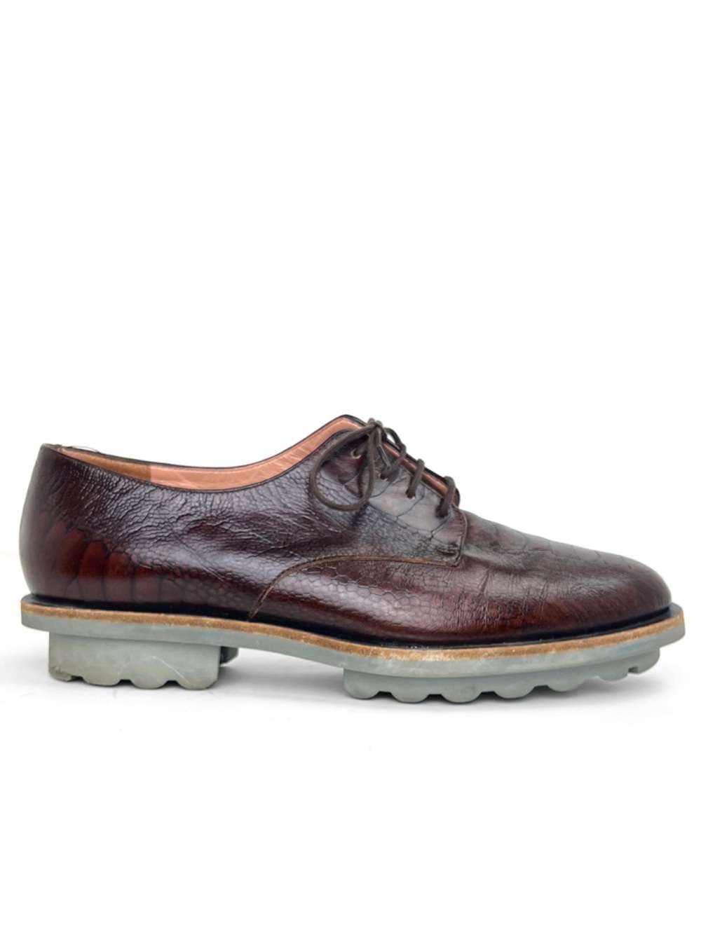 Robert Clergerie Wappy Oxford in Croc Embossed - sz UK 5.5